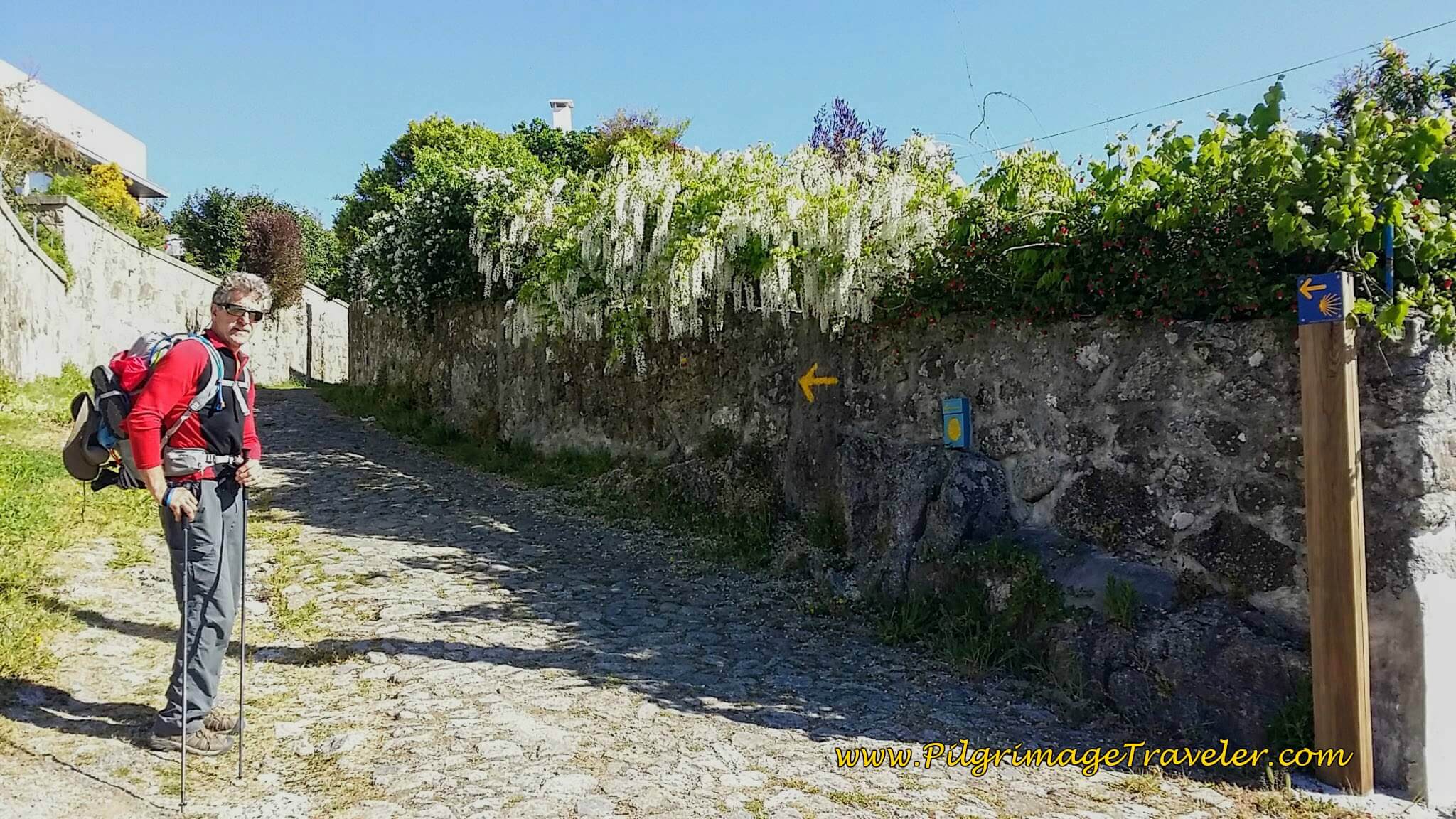 Left Here on the Quaint Travessa de Santiago on day Seventeen of the Camino Portugués