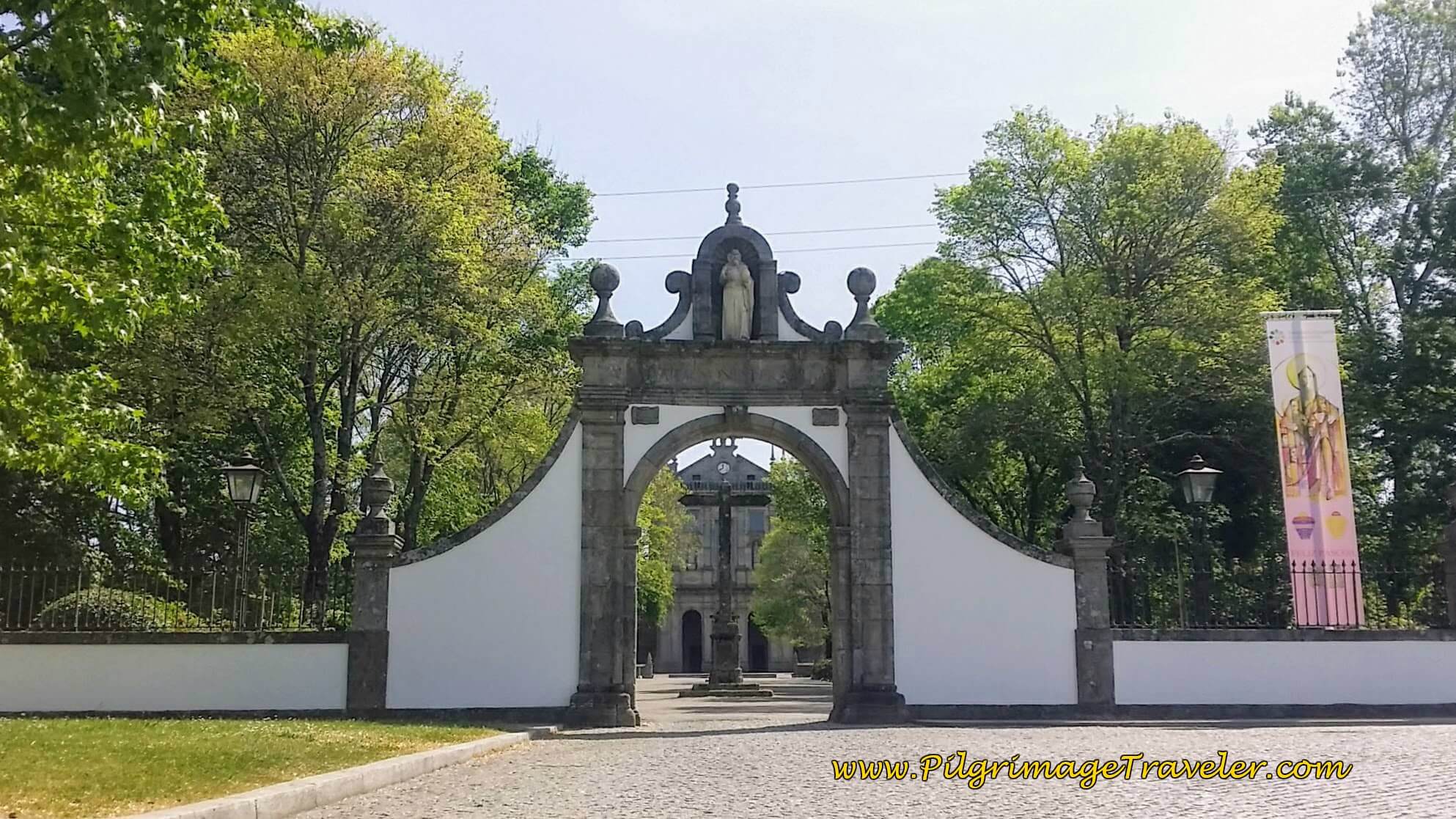 Entrance to the Mosteiro de São Salvador in Grijó on day fourteen of the Portuguese Way
