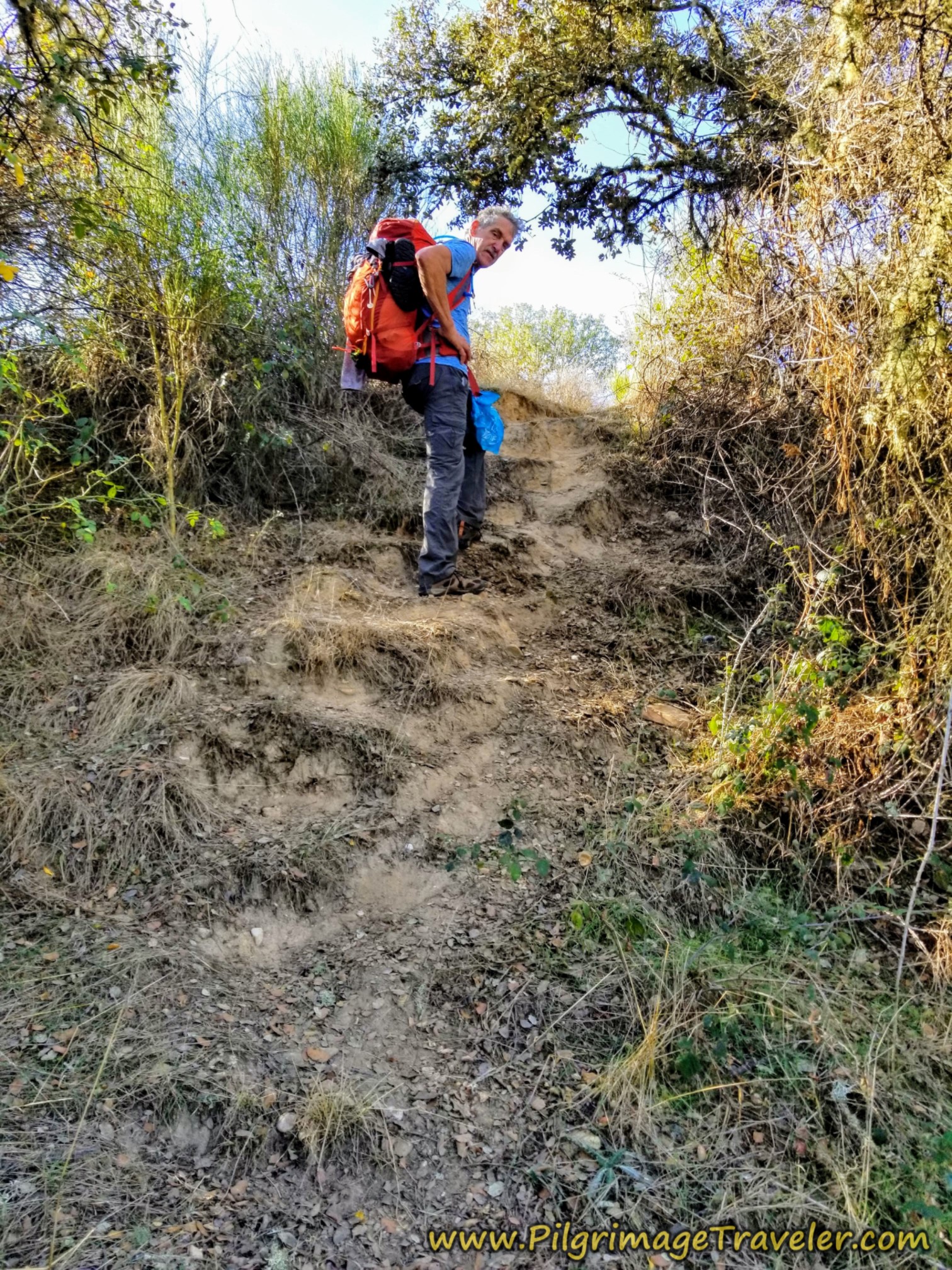 Steep Final Climb Up to Road