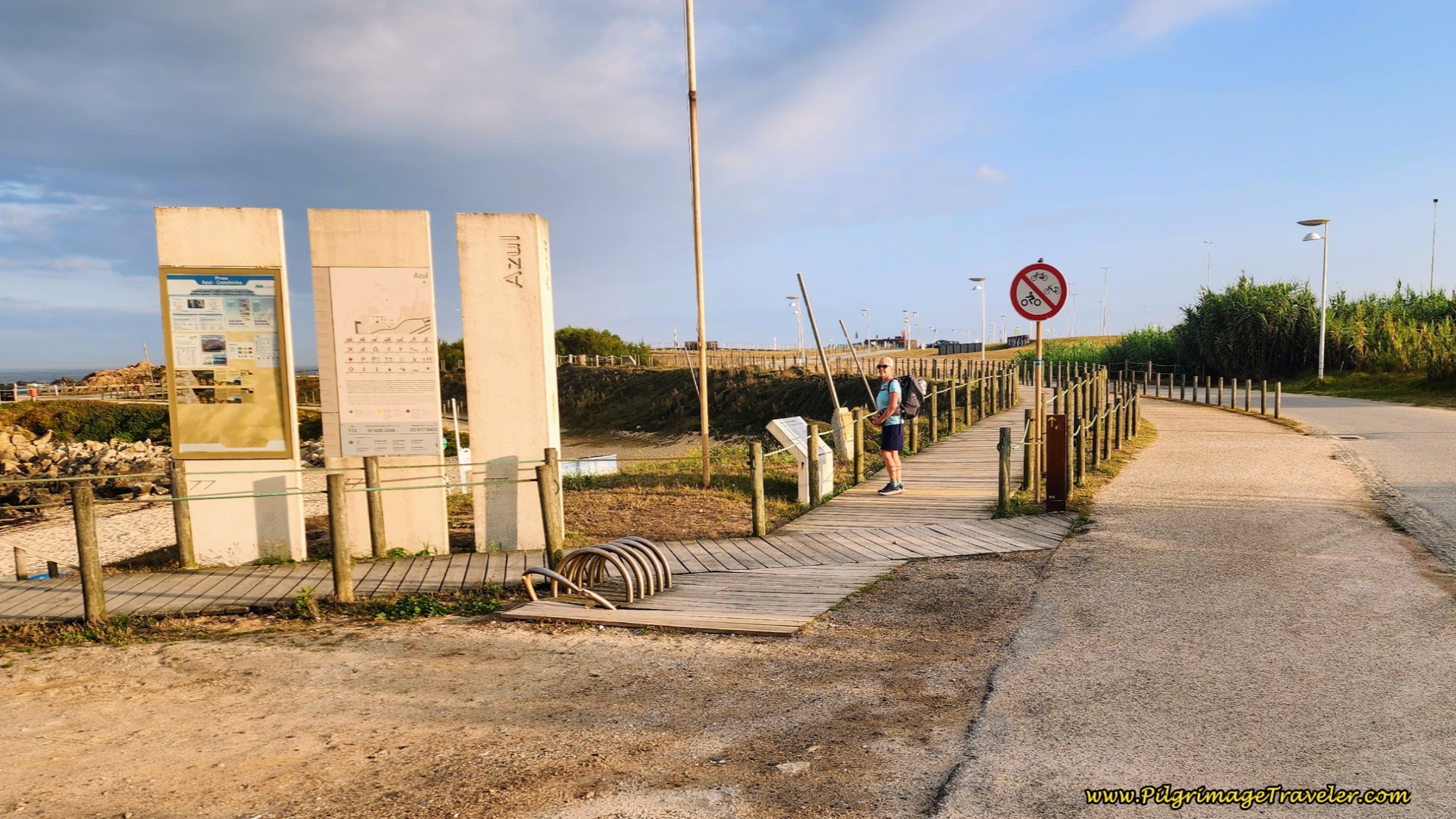 Entering the Praia Azul Boardwalks