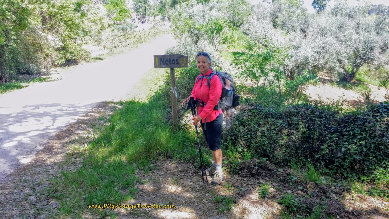 Signpost to Netos on Gravel Road
