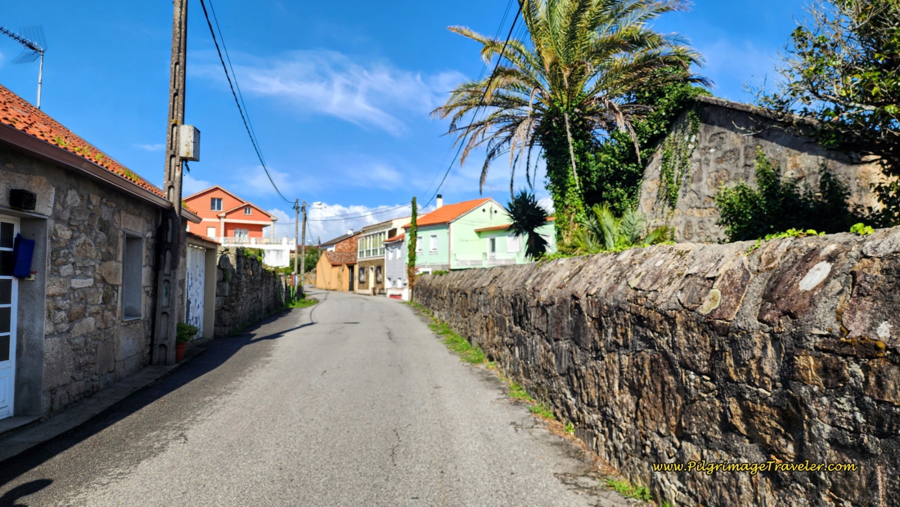 High Walled Road to San Roque do Monte