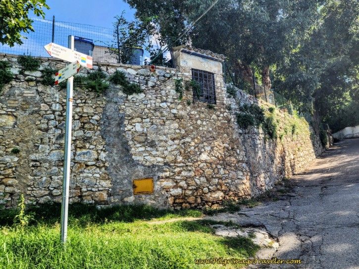 Way of St. Francis: Day Twelve, Spello to Trevi - Right Turn at High Wall