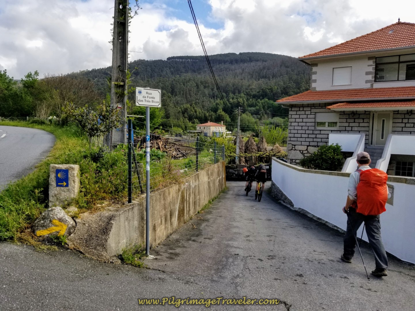 Rua da Fonte das Trés Bicas on day eighteen on the Central Route of the Portuguese Camino