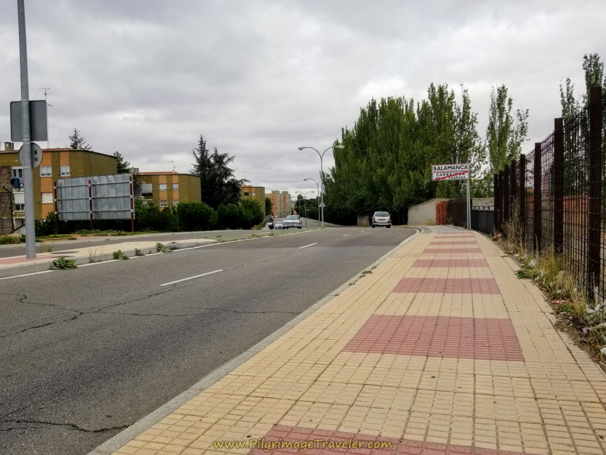 Entering Salamanca Along the Avenida Carbajosa de la Sagrada Entering Salamanca Along the Avenida Carbajosa de la Sagrada
