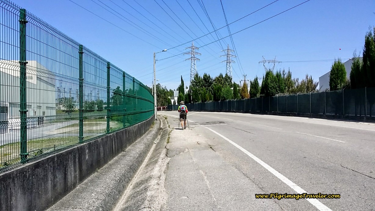 Entering Second Industrial Zone north of Aguada de Baixo on the Portuguese Way Entering Second Industrial Zone