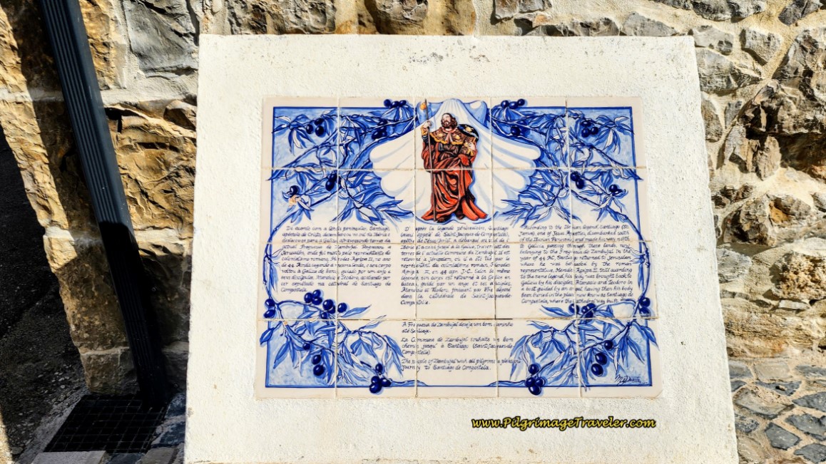 Information Board Mural with Legend of Santiago