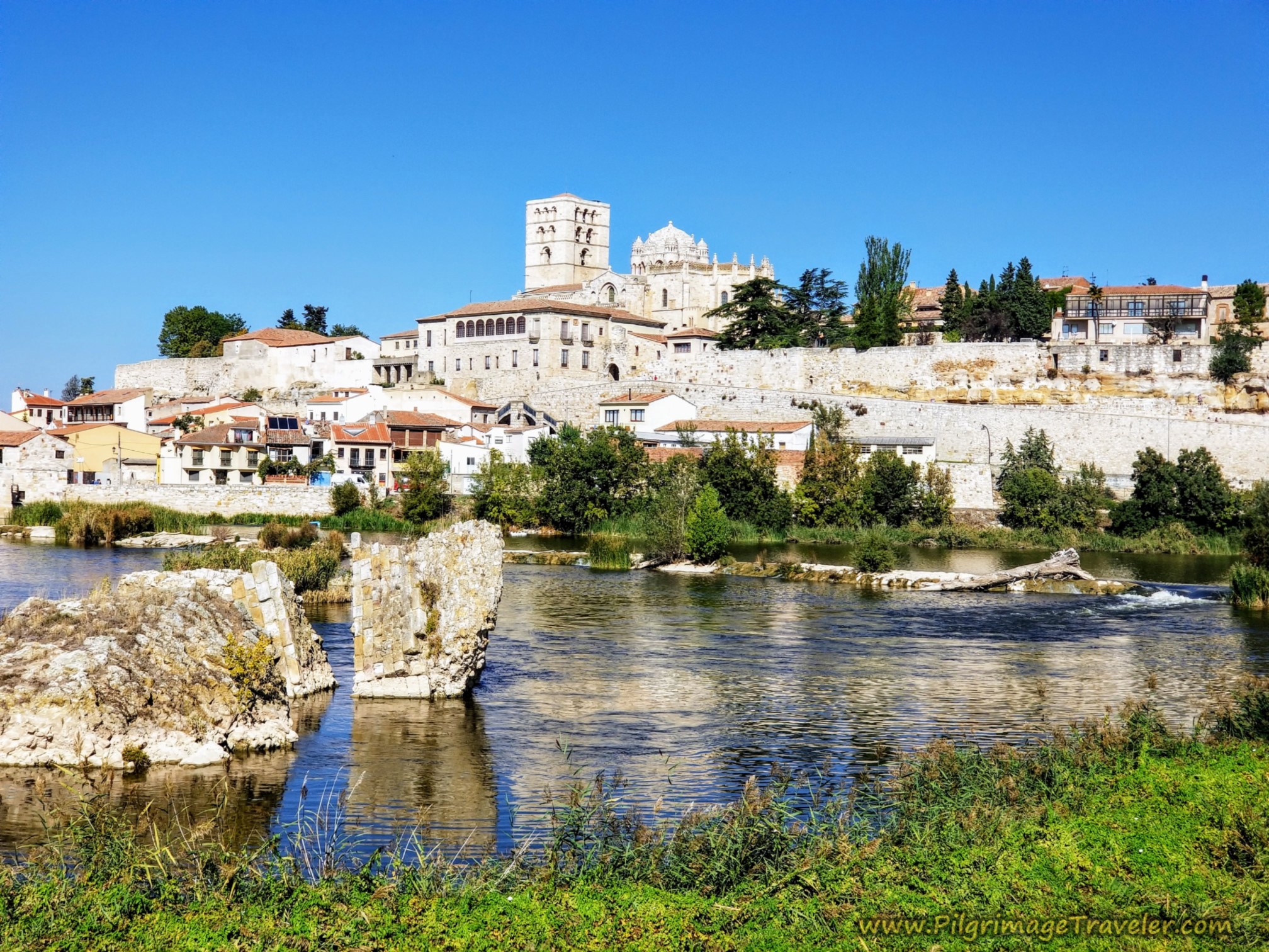 Views of Zamora and Vestiges of Old Roman Bridge