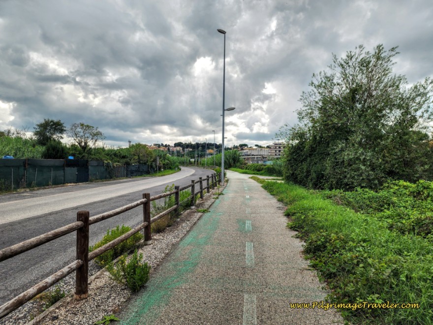 Way of St. Francis: Day Twenty-One, Ponticelli to Monterotondo - Follow Bike Path Into Monterotondo