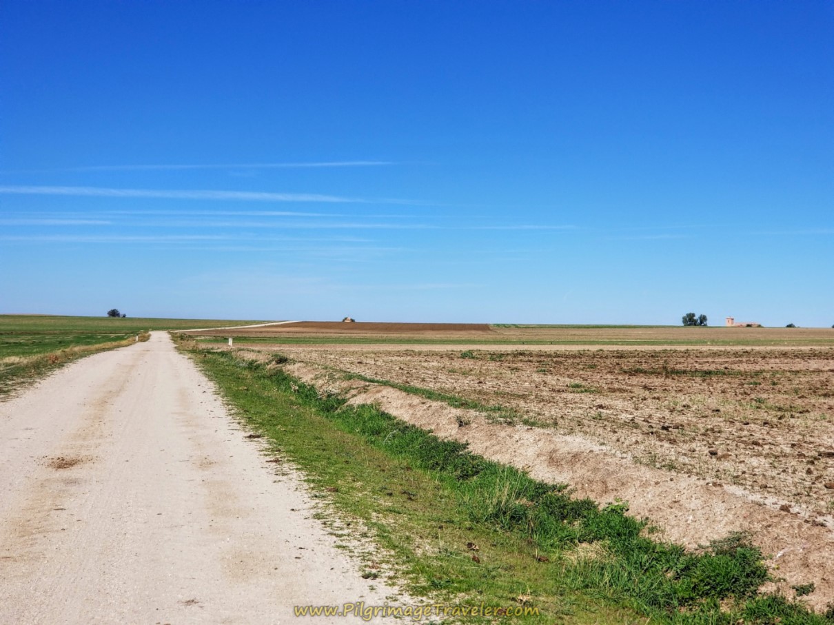 Churches of Collados Visible on the Horizon on day two of the Camino Teresiano