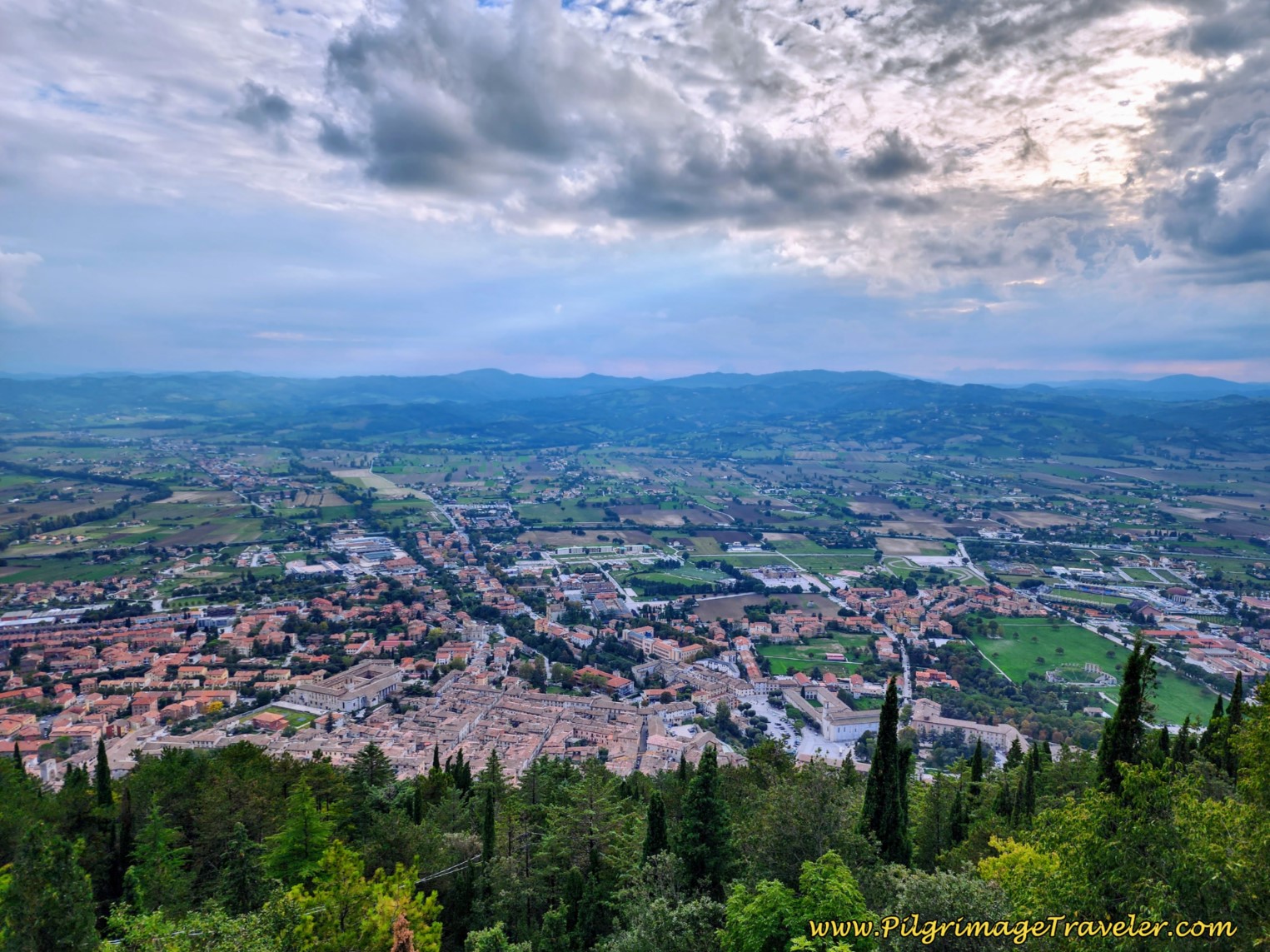 Views of Gubbio Italy from the Funicular
