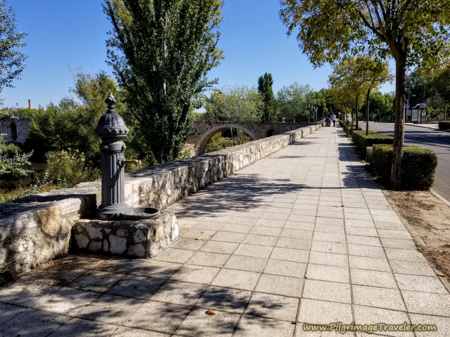 Water Fountain Along the River Water Fountain Along the River