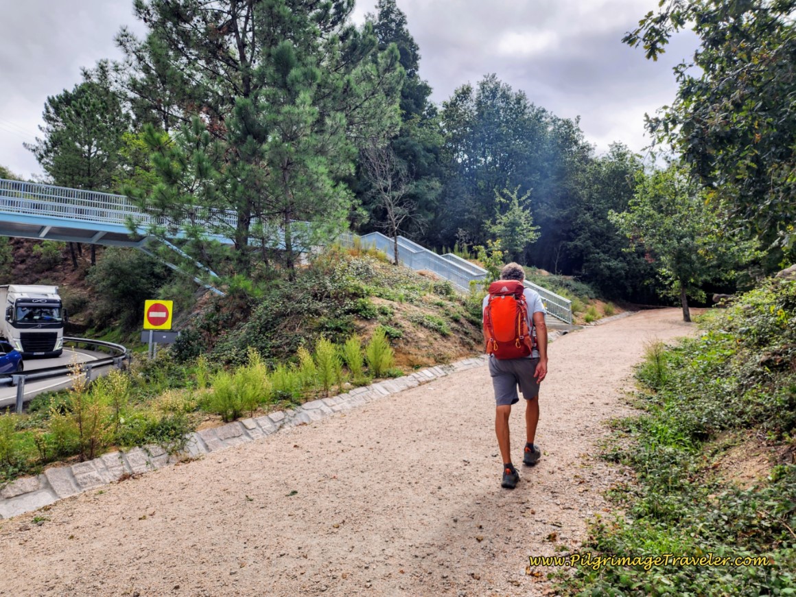 Path to Pedestrian Bridge over the A-52 Ramp
