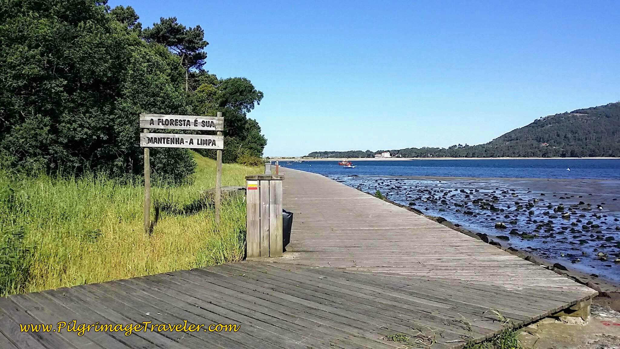 Joining a Boardwalk Along the Minho River on Day Nineteen, Camino Portugués