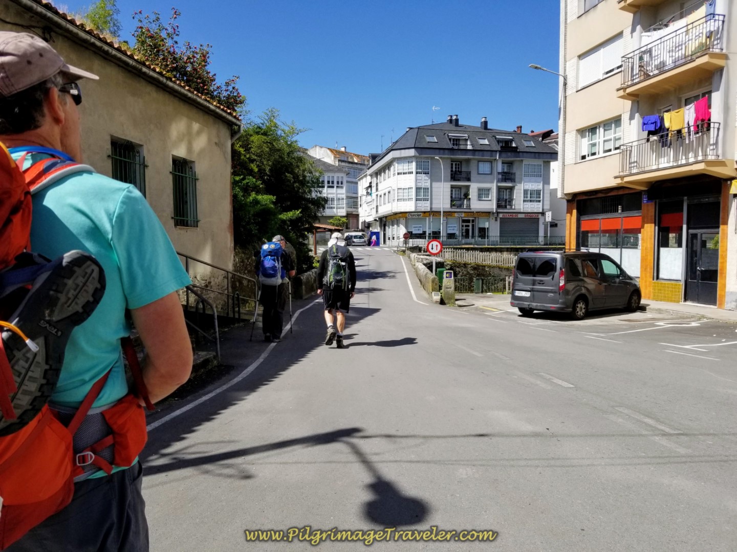 Cross the Río Mendo on the Bridge Ahead on day five of the Camino Inglés