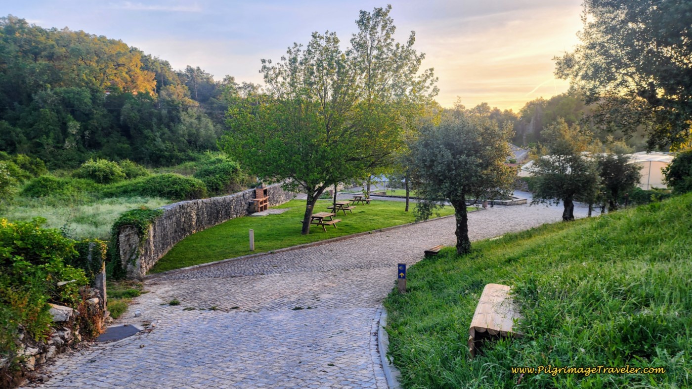 Path Joins the Cobblestone Road Just Before Picnic Area