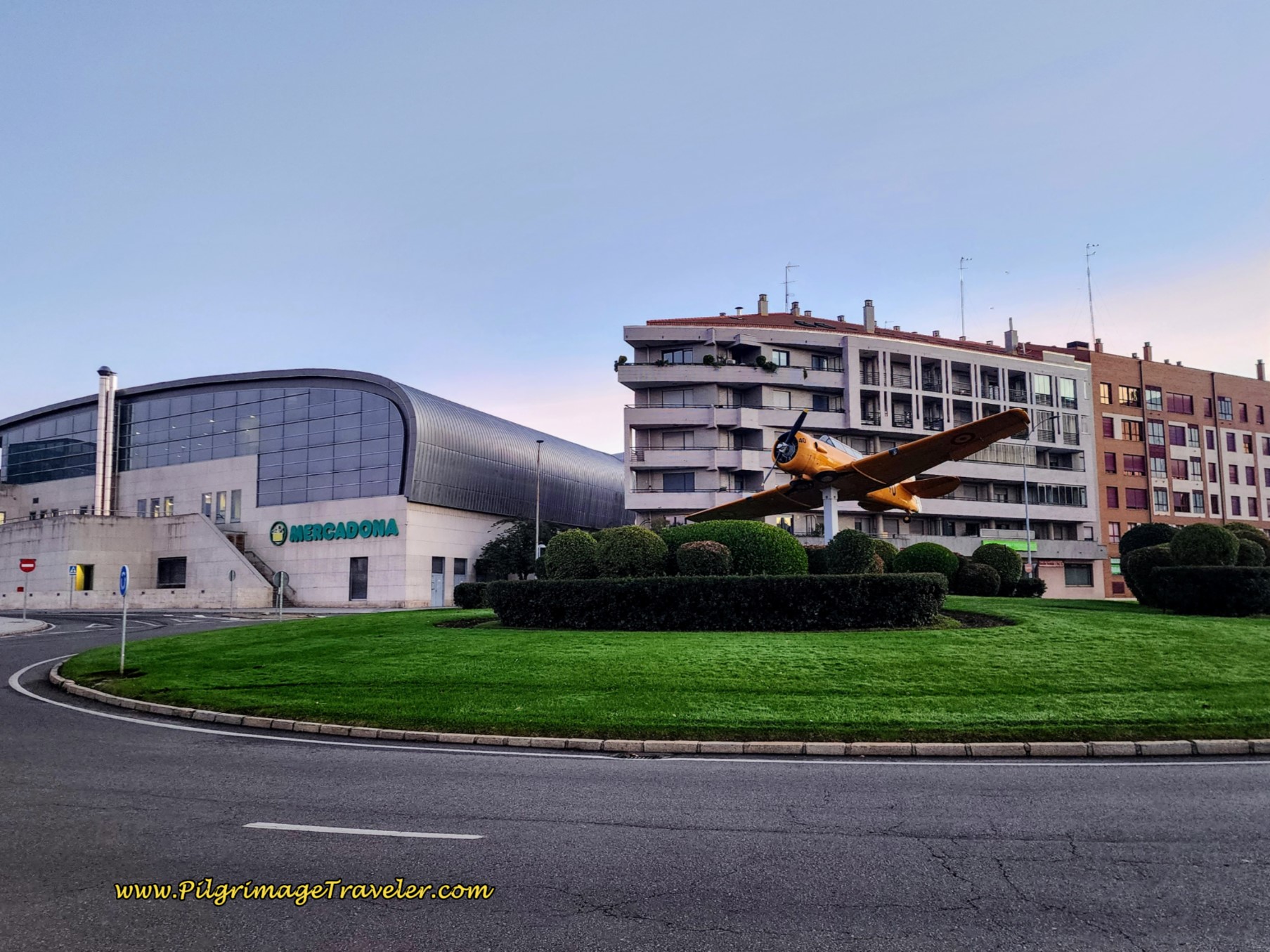 First, Large Roundabout with Airplane