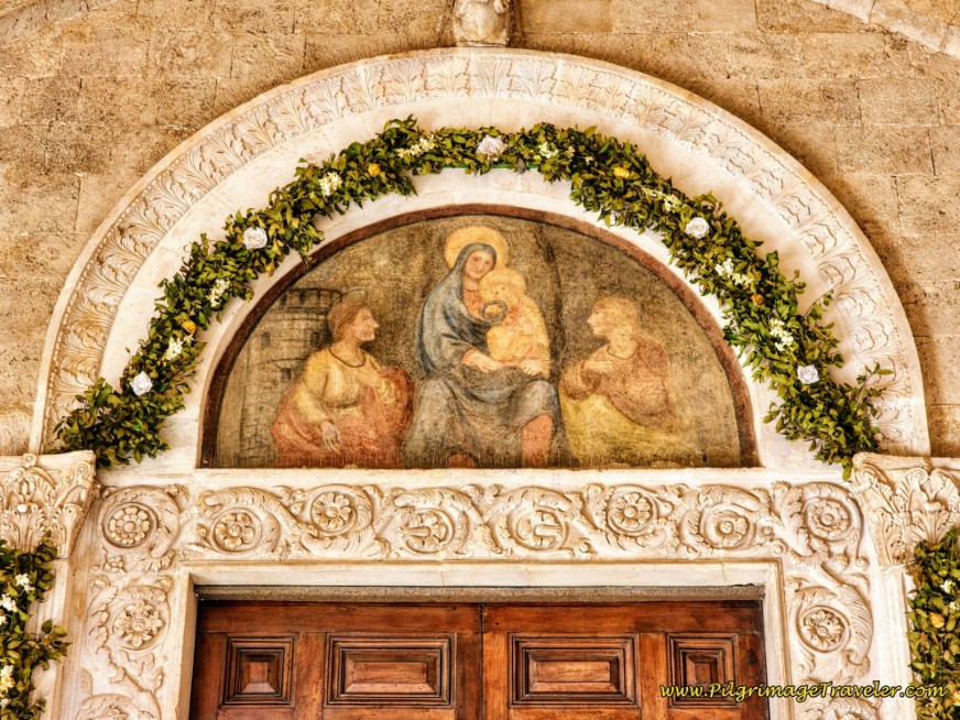 Way of St. Francis: Rieti, Italy - Portal Close-Up, Entryway of the Duomo di Rieti