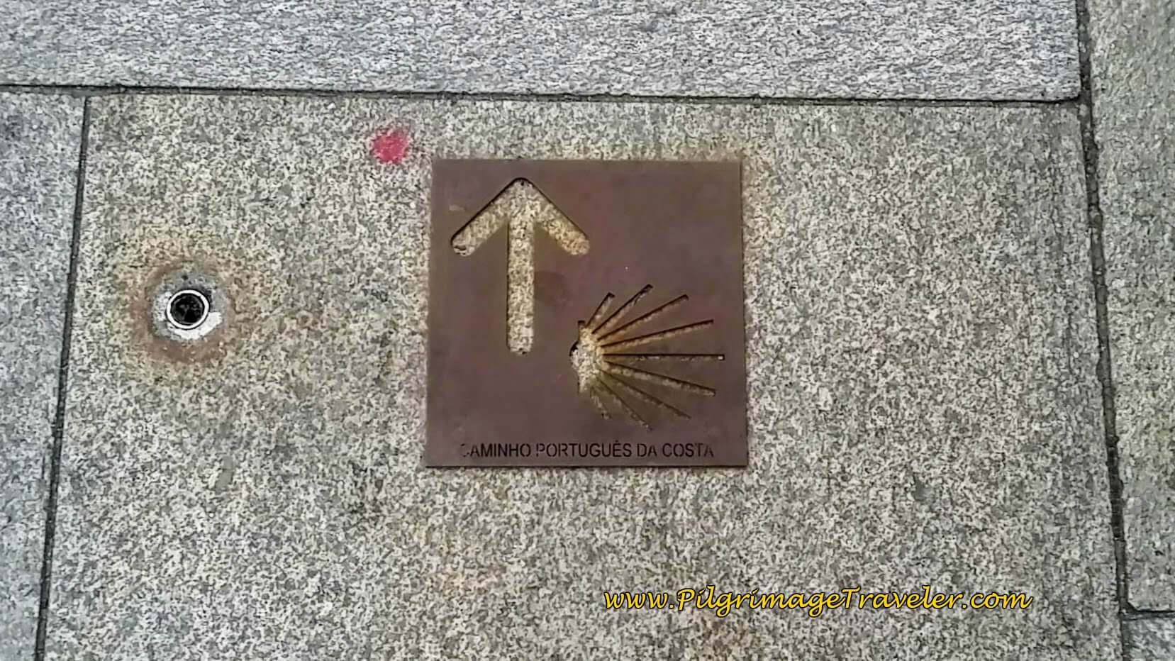 The Coastal Portuguese Camino Waymark in Vila do Conde