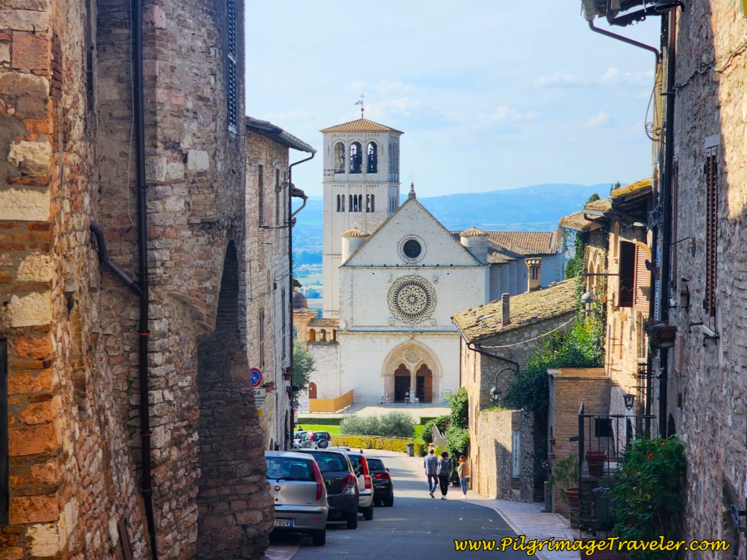 Basilica di San Francesco d'Assisi Ahead, day ten, Way of St. Francis, Valfabbrica to Assisi