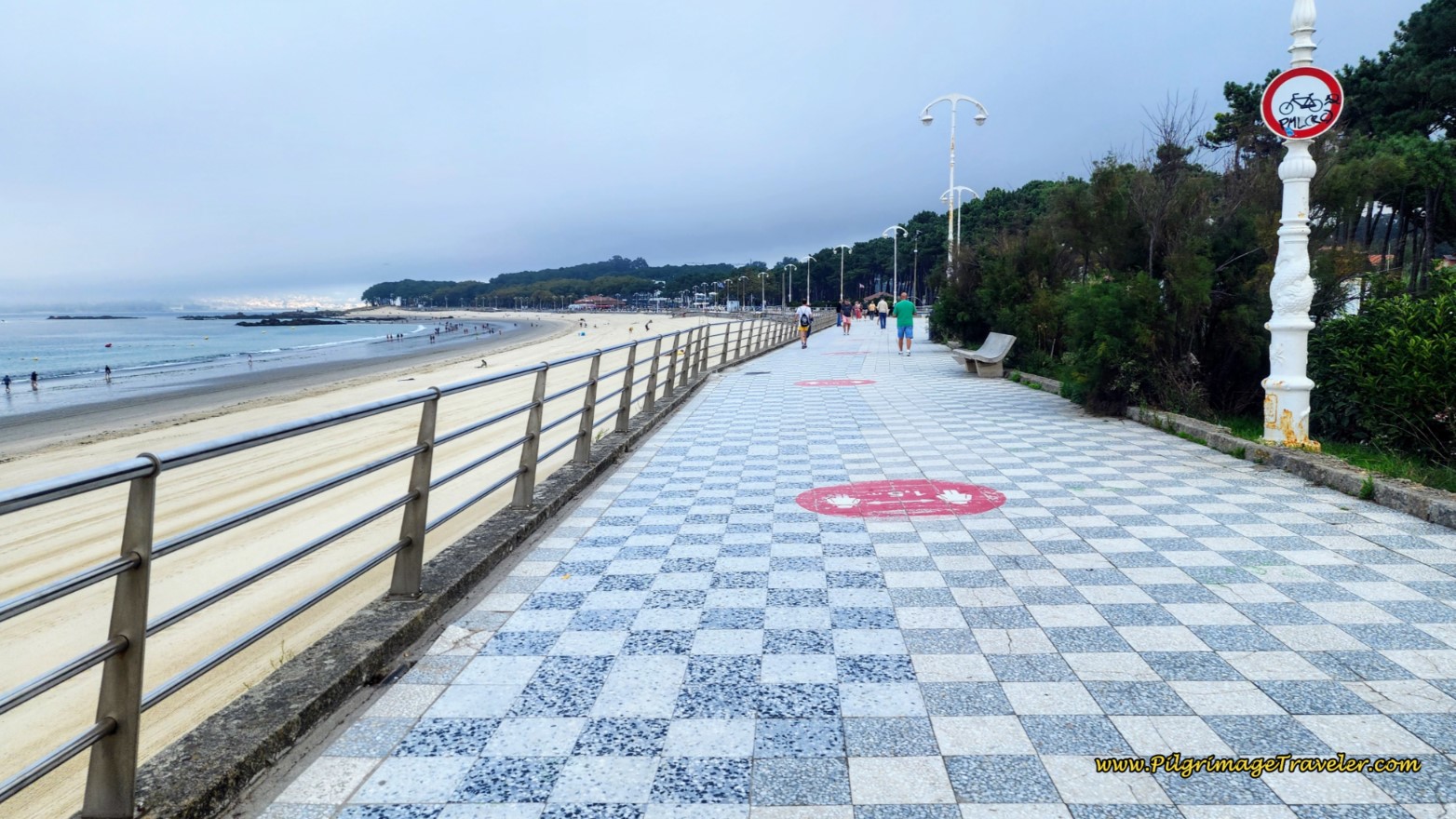 Long Promenade on the Praia Samil Long Promenade on the Praia Samil