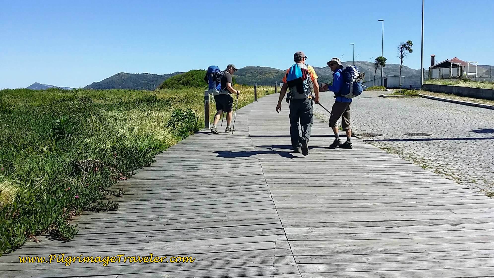 Along the Avenida Forte do Cão on day eighteen of the Portuguese Way on the Senda Litoral