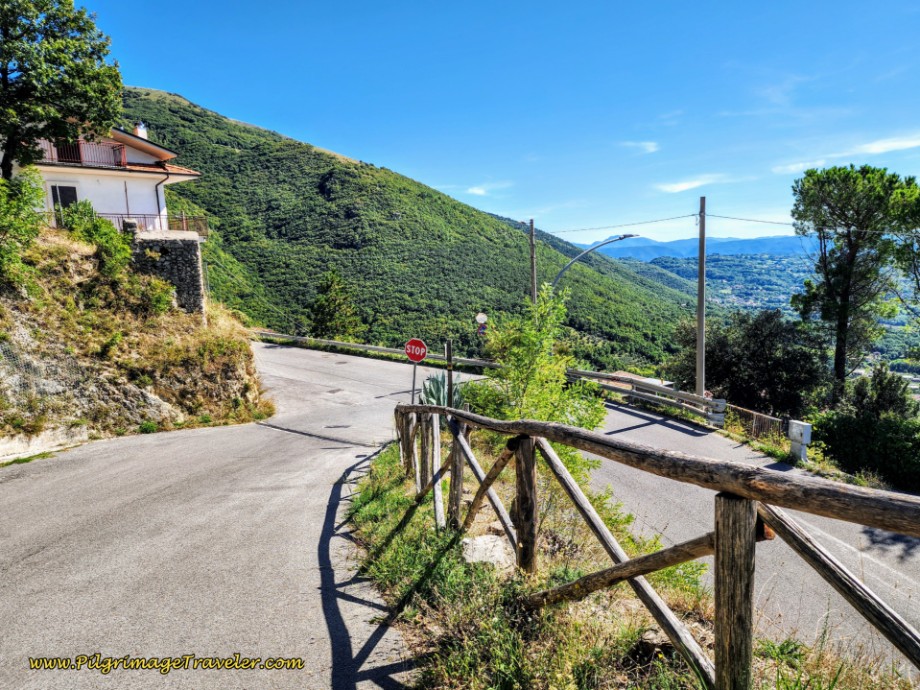 Way of St. Francis: Day Seventeen, Piediluco to Poggio Bustone - Left Turn Onto the Via Francescana