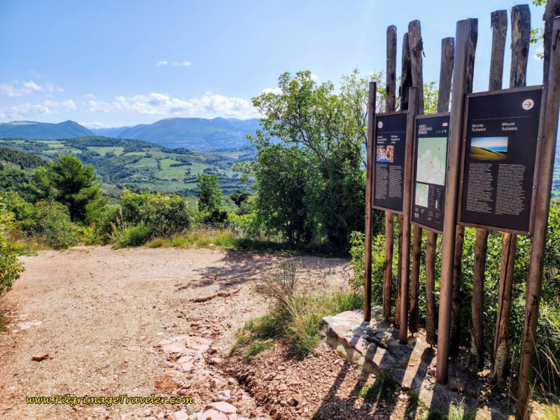 Way of St. Francis: Day Eleven, Assisi to Spello, Straight Onwards at More Information Boards, Less than Two Kilometers from Spello