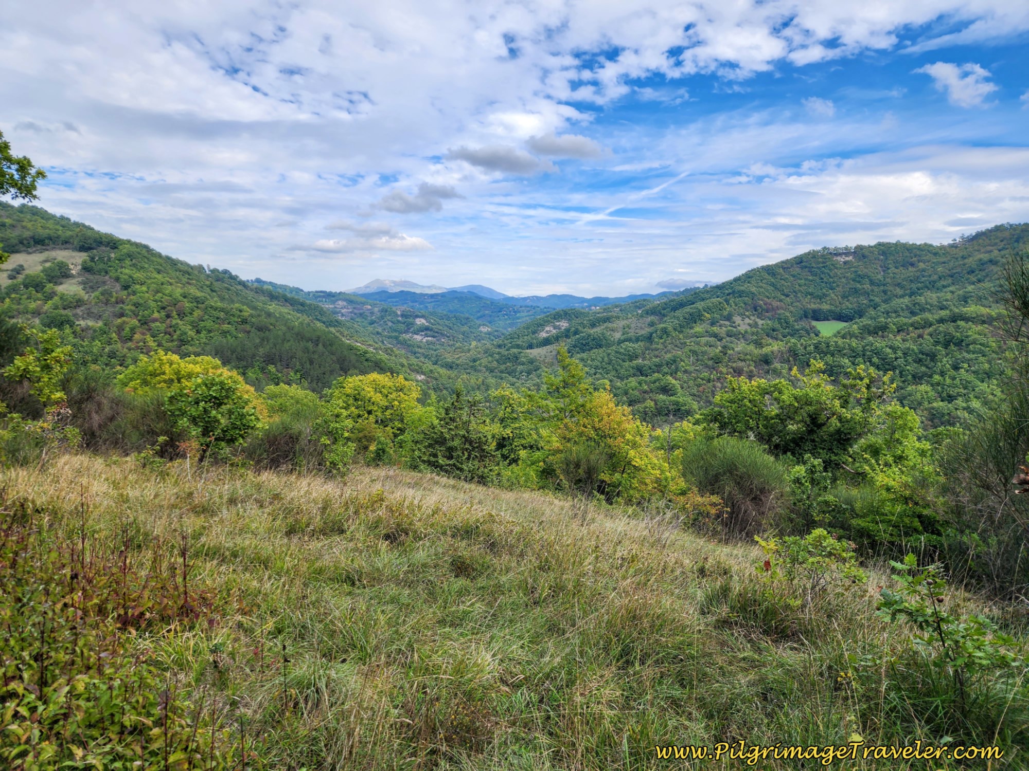 Viewpoint Along the Way, day six on the Way of St. Francis, from Città di Castello to Pietralunga
