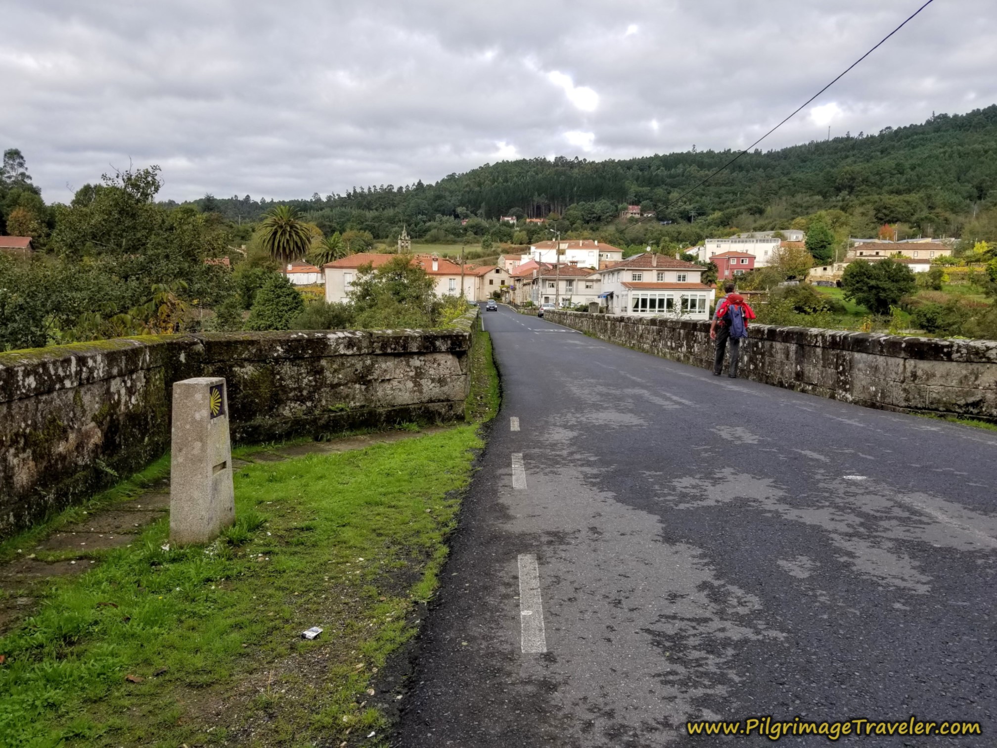 Walk Across Bridge into Ponte Ulla