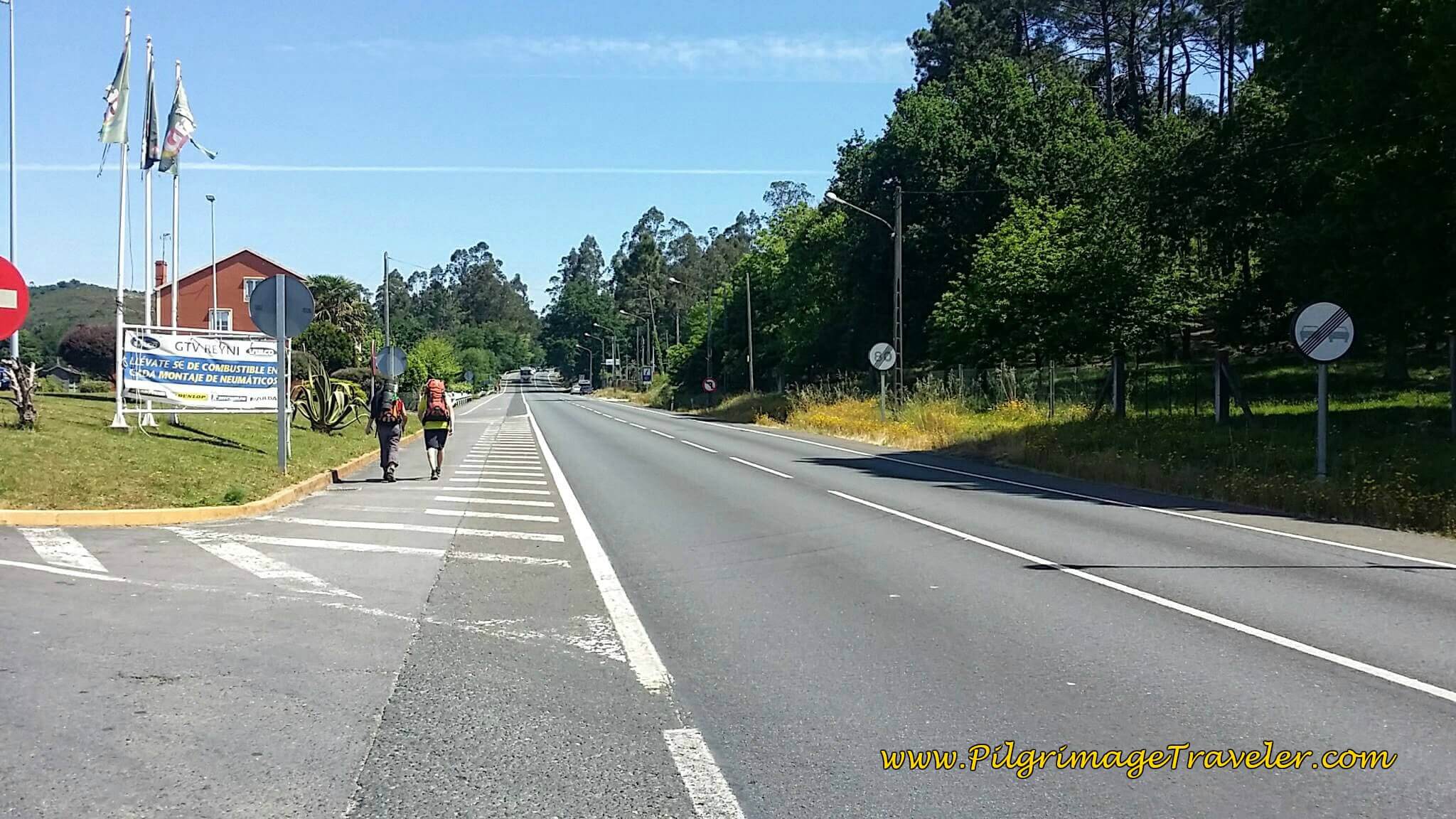Another Section on the N-550, Uphill on Day Twenty-Four, Portuguese Camino