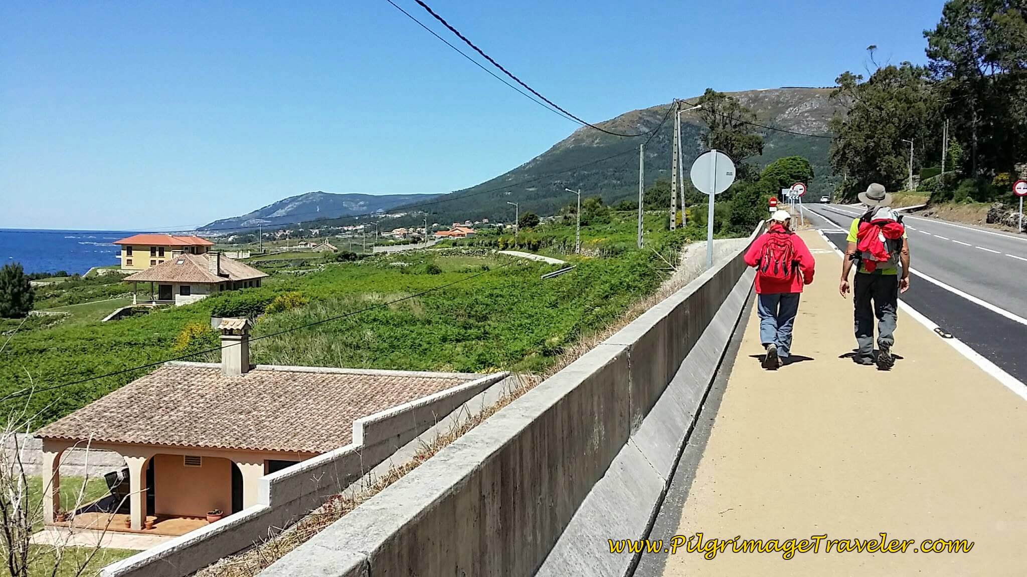 Continue on the Bikeway Along the Highway on Day Nineteen of the Camino Portugués