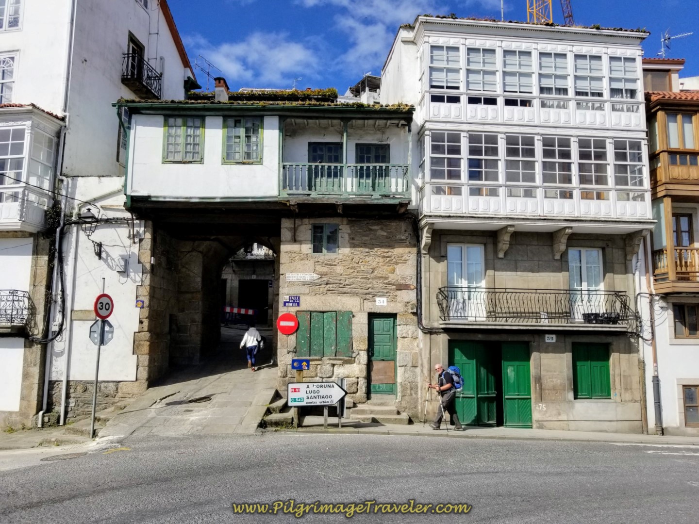 Enter Old Gate of Medieval Betanzos on day four of the English Way