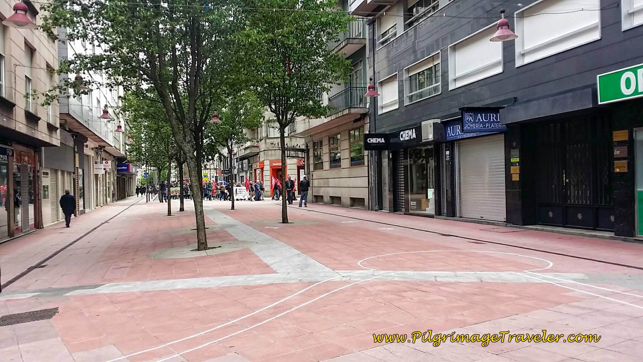 Rúa Peregrina Walking Street Into Pontevedra, day twenty-two on the Camino Portugués
