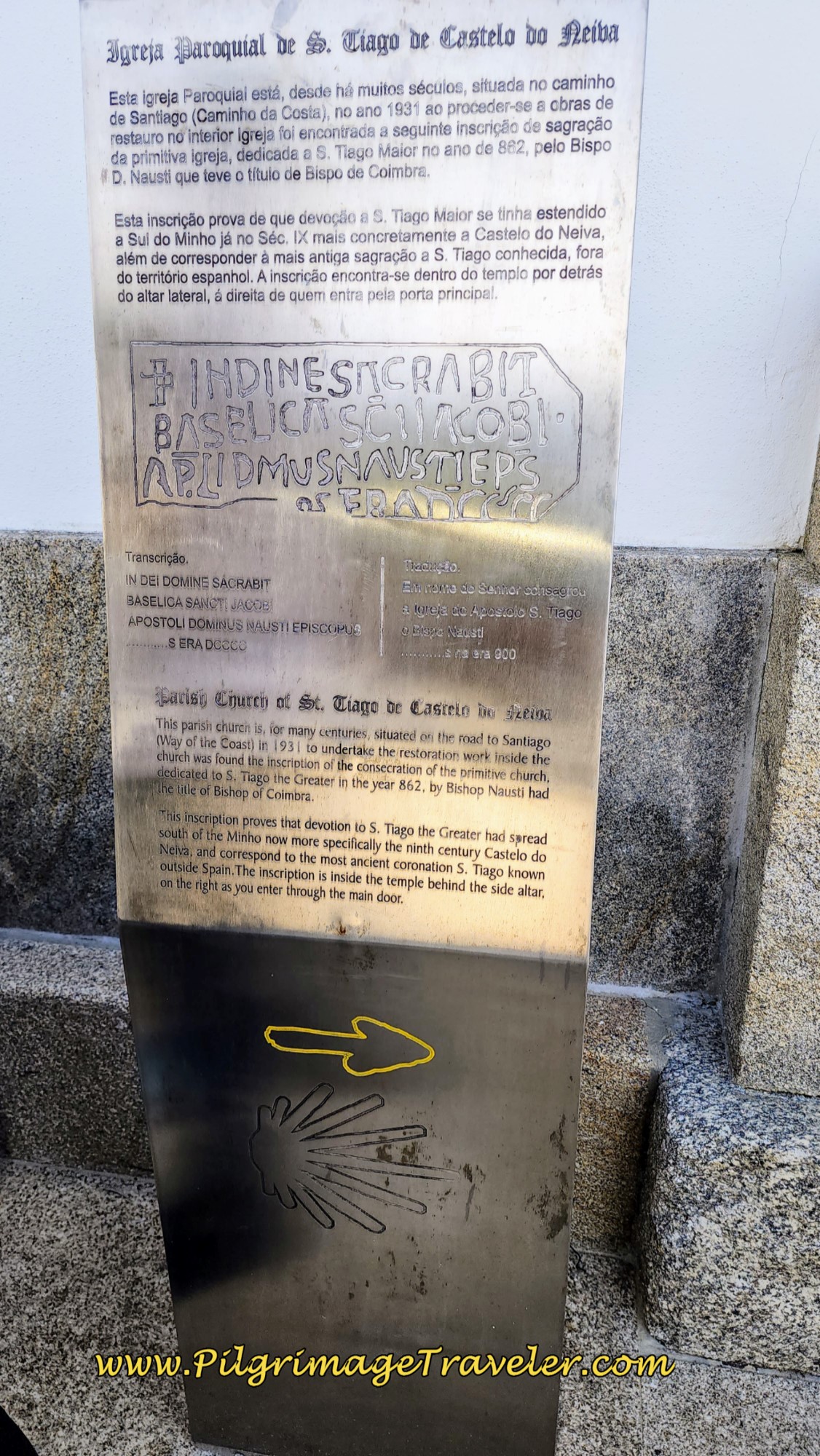 Placard Outside Santiago Church