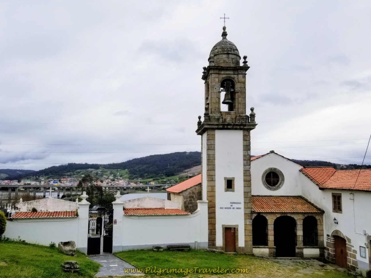 Monasterio de San Martiño de Xubia by the River on day one of the English Way