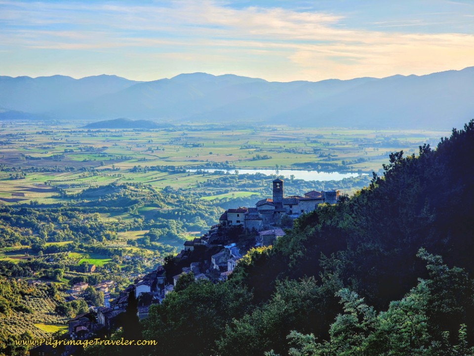 Way of St. Francis: Day Seventeen, Piediluco to Poggio Bustone - Poggio Bustone and View over the Rieti Valley