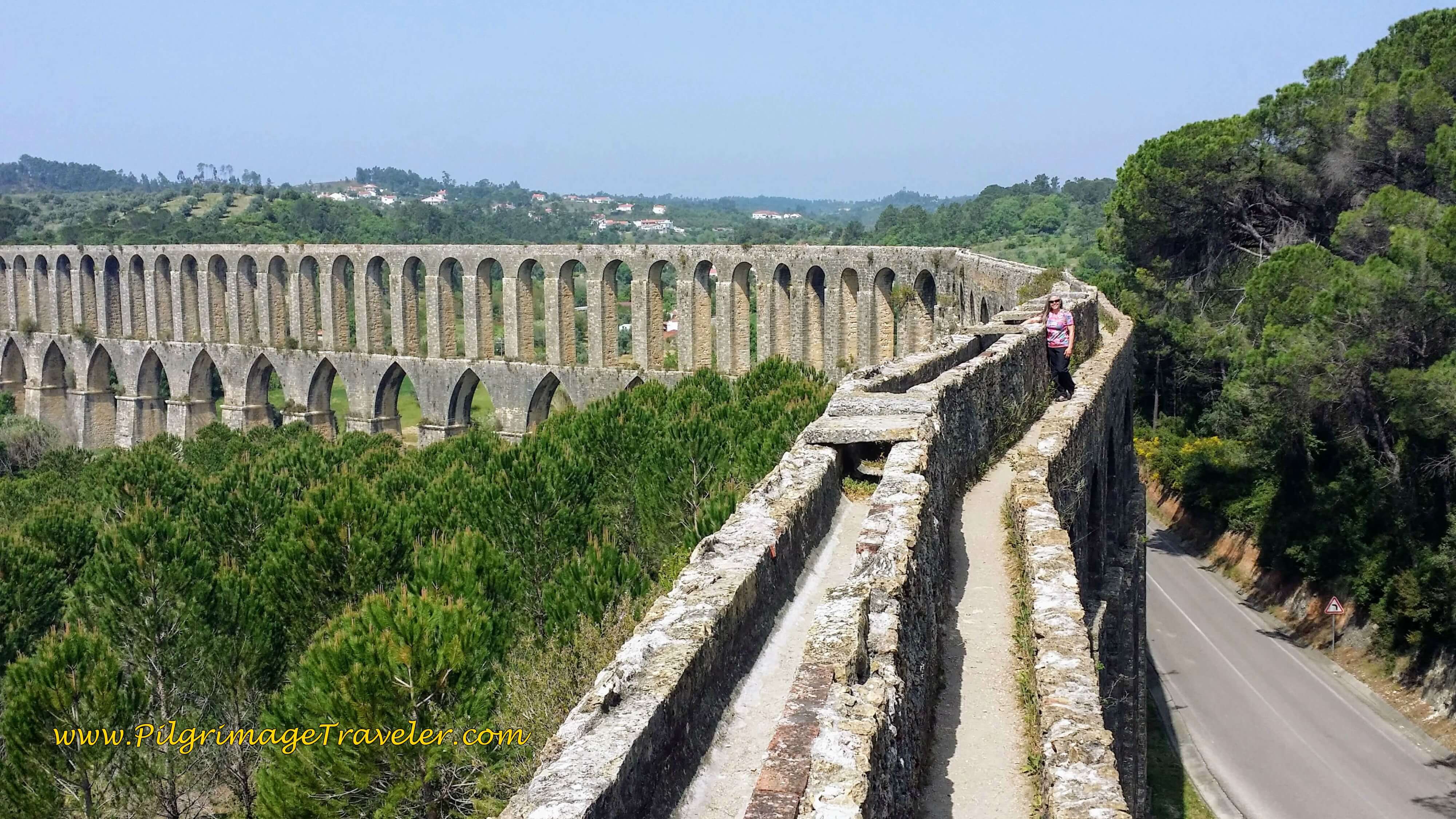 Looking West Along the Aqueduct of Pegões