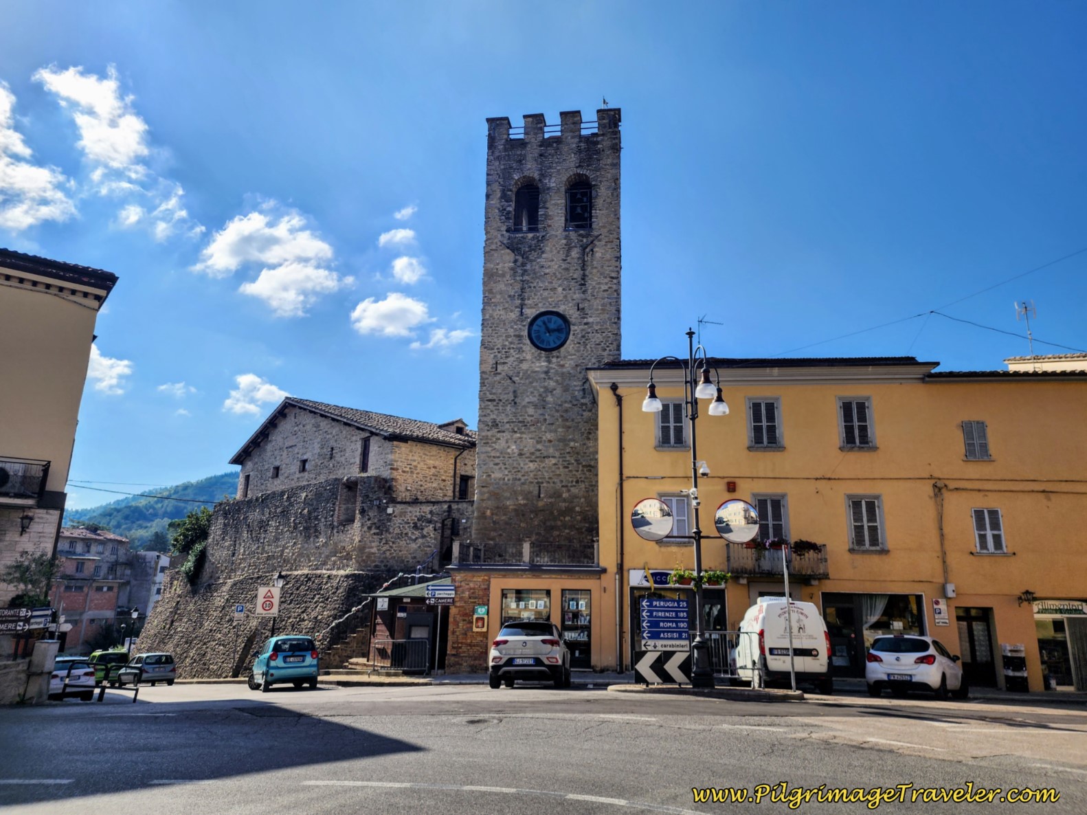 Main Intersection in Valfabbrica at the Piazza Giuseppe Mazzini, day ten, Way of St. Francis, Valfabbrica to Assisi