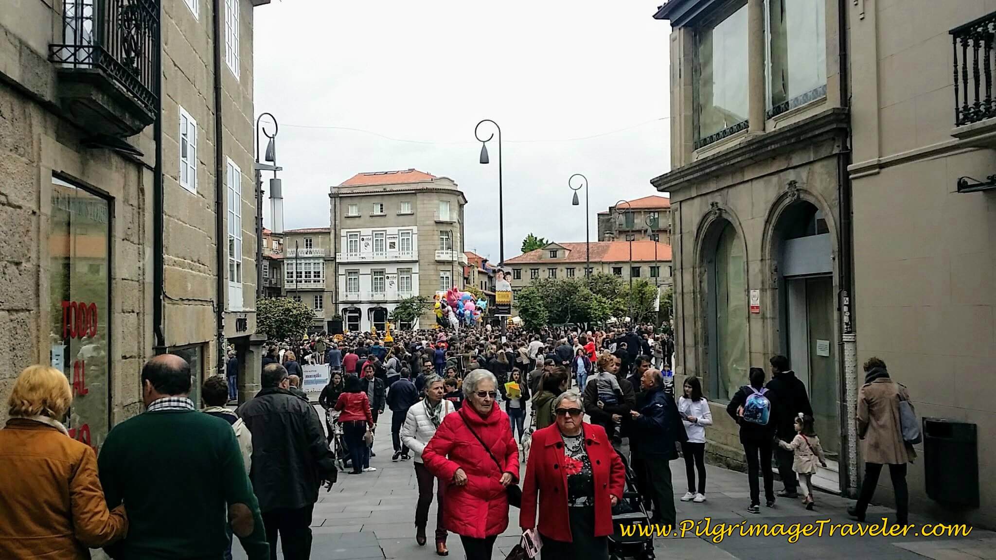Big Event in the Praza da Ferrería, Pontevedra, day twenty-two on the Camino Portugués