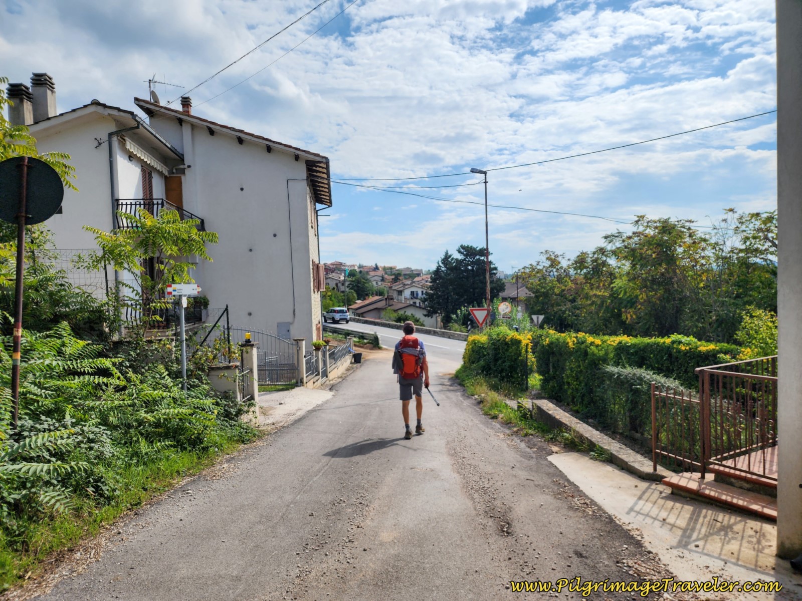 The Main Road, the SS219 Ahead Leaving Monteleto