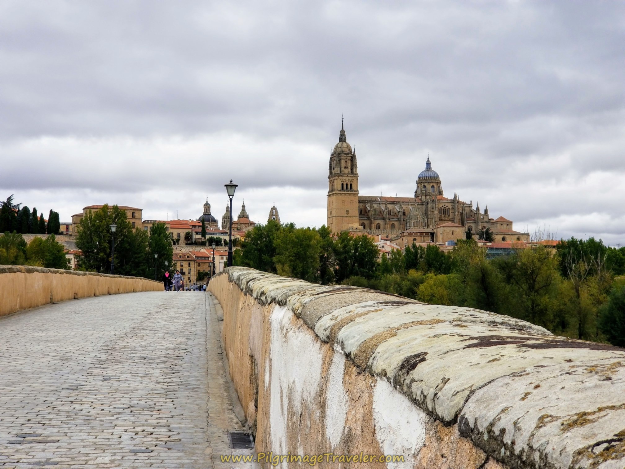 Pedestrian Roman Bridge to Salamanca Cathedral