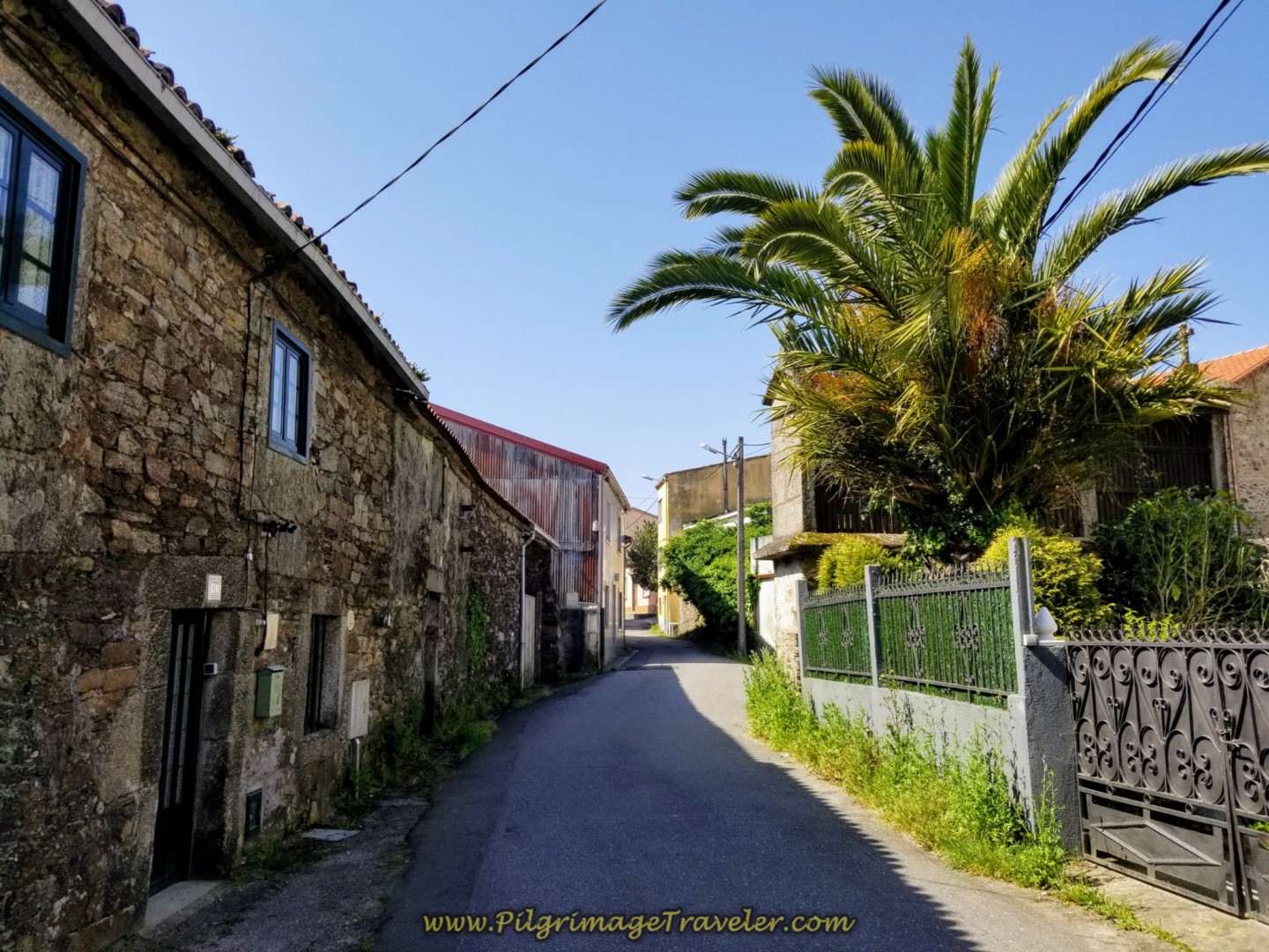 Along the Rúa do Meixonfrío on day eight of the English Way