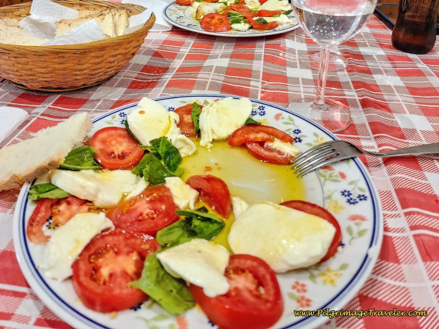 Way of St. Francis: Day Twenty, Poggio San Lorenzo to Ponticelli - Caprese Salads
