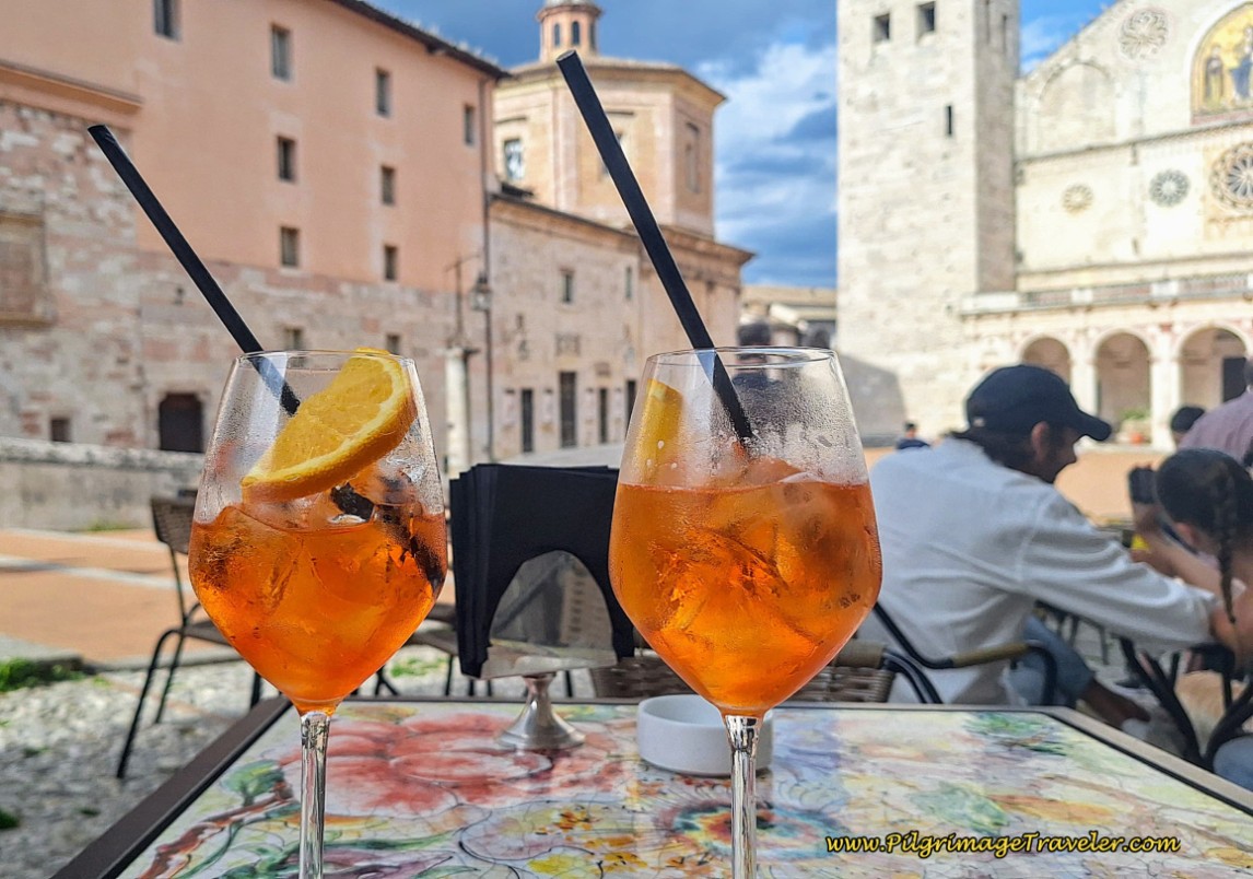 Celebratory Aperol Spritzes
