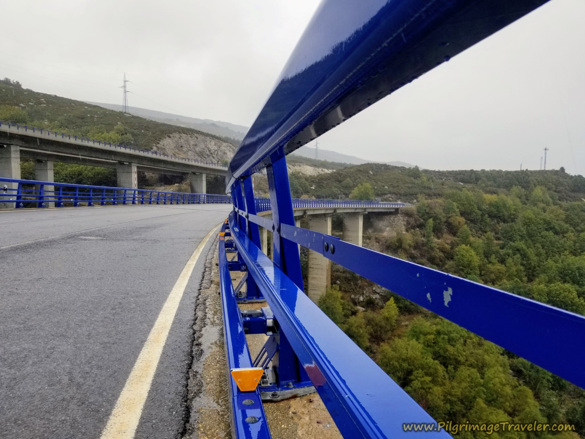 N-525 Viaduct Parallels with the A-52 Motorway on the Camino Sanabrés from Puebla de Sanabria to Lubián