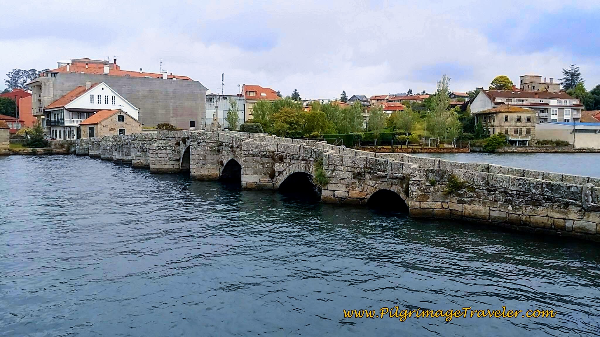 Ponte Romanica crossing the Rio Miñor in Baiona on day twenty, Camino Portugués da Costa