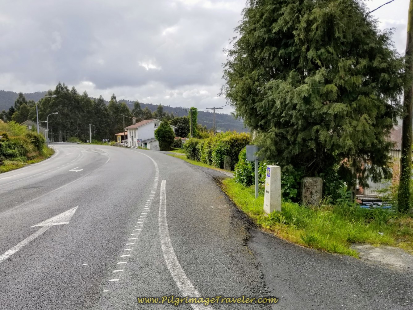 Along the N-651 in Pereiro on day two of the English Way
