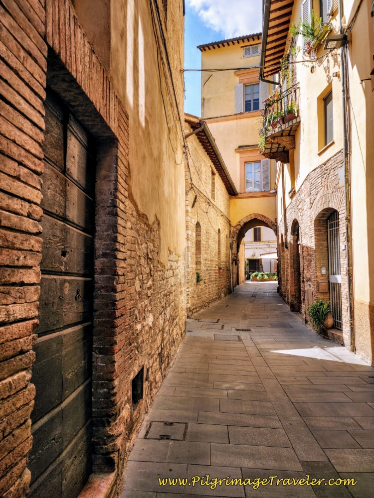 Way of St. Francis: Day Eleven, Assisi to Spello, Archway Along the Via Giulia, Spello