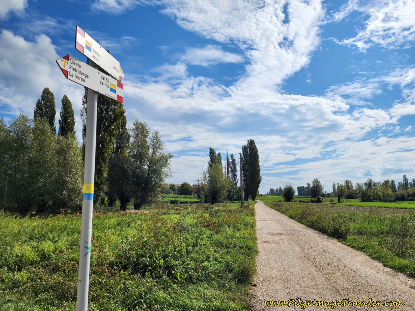 Hot and Open Way Ahead, day seven of the Way of St. Francis, from Pietralunga to Gubbio